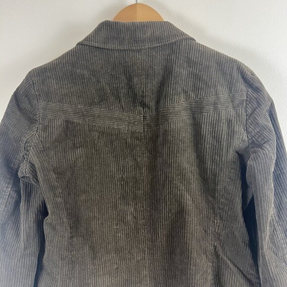 Vintage Liz Claiborne Brown Wide Wale Corduroy Blazer sz 10 Petite Academia Y2K - Picture 6 of 10